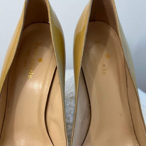 Kate Spade Nude Patent Pointed Toe Pumps - US 7.5 - Picture 5 of 6